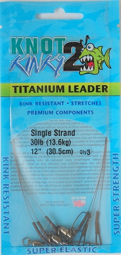 Knot 2 Kinky Pre-Made Titanium Leader 3 PACK Value Pricing – Aquateko